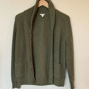 JCrew Crewcuts Olive Green Cable Knit Cardigan in X-Large (12-14)